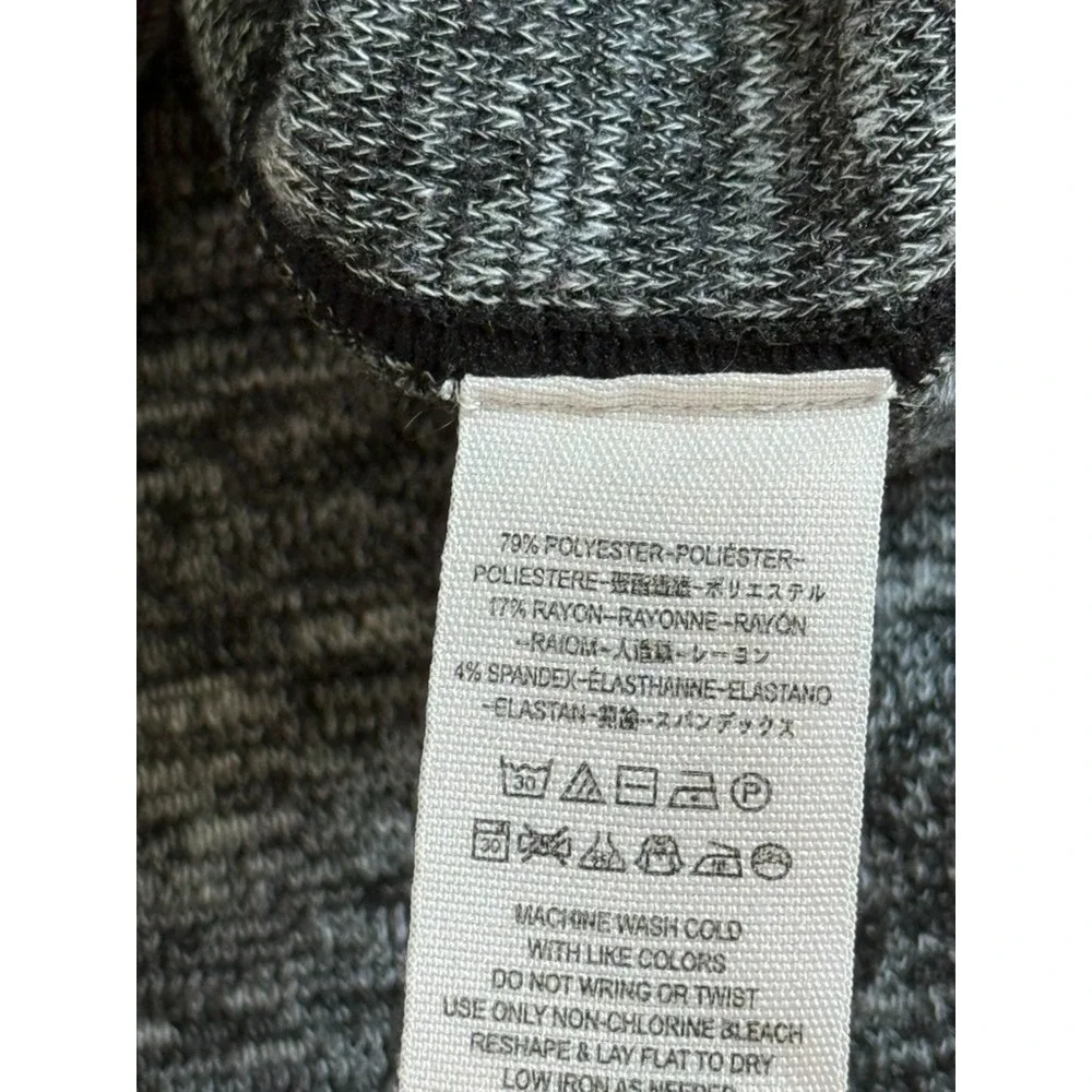 EUC Free People WE THE FREE black gray heathered oversized sweater size L